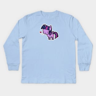 Twilight Sparkle chibi Kids Long Sleeve T-Shirt